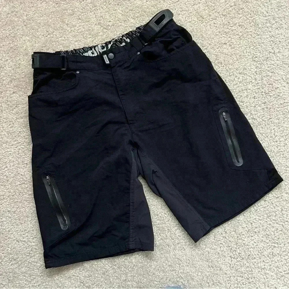 Zoic Bicycle Mountain Biking Cycling Shorts Men’s Size Large Black 11” Inseam